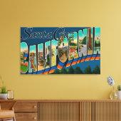 カリフォルニア州サンタクルーズ – ラージレターシーン キャンバスプリント (インサイチュ (リビング))