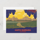 カリフォルニア州サンタバーバラのブドウ園 ポストカード (正面/裏面)