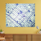 カリフォルニア州サンタバーバラのヴィンテージの地図 キャンバスプリント (インサイチュ (リビング))