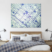 カリフォルニア州サンタバーバラのヴィンテージの地図 キャンバスプリント (インサイチュ (寝室))