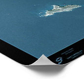 カリフォルニア州サンタバーバラの衛星ポスター写真 ポスター (角)