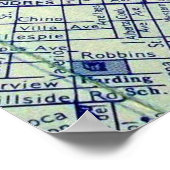 カリフォルニア州サンタバーバラヴィンテージ地図ポスター ポスター (角)