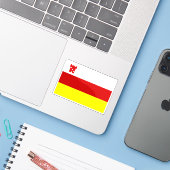 カリフォルニア州サンタバーバラ国旗 シール (ノートパソコンとiPhone)