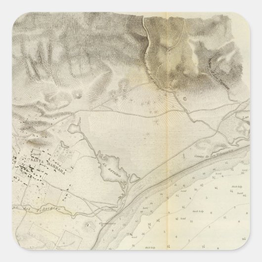 カリフォルニア州サンタバーバラ スクエアシール (正面)