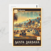 カリフォルニア州サンタバーバラ |ヴィンテージ ポストカード (正面/裏面)