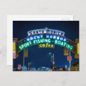 カリフォルニア州サンタモニカからの挨拶 ポストカード (正面/裏面)