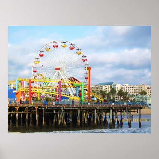 カリフォルニア州サンタモニカの太平洋公園 ポスター (正面)