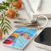 カリフォルニア州サンタモニカ埠頭の観覧車 キーホルダー (正面右)