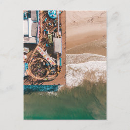 カリフォルニア州サンタモニカ桟橋 – 空中表示 ポストカード