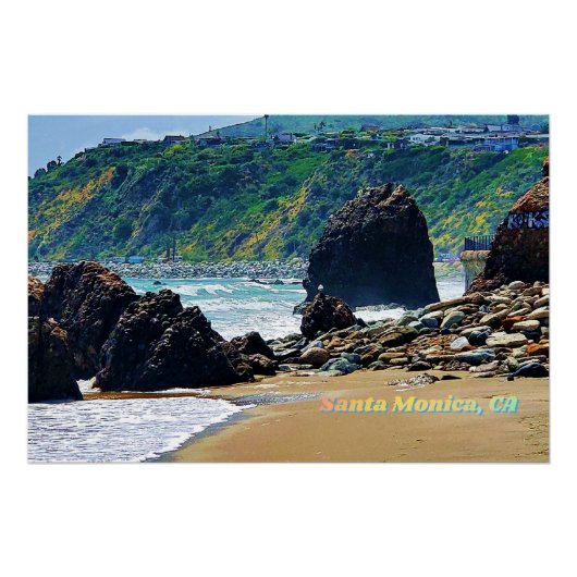 カリフォルニア州サンタモニカ ポスター (正面)