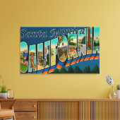 カリフォルニア州サンタモニカ – Large Letter Scenes キャンバスプリント (インサイチュ (リビング))