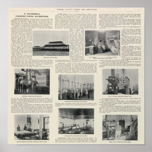 カリフォルニア州サンタローザ ポスター (正面)