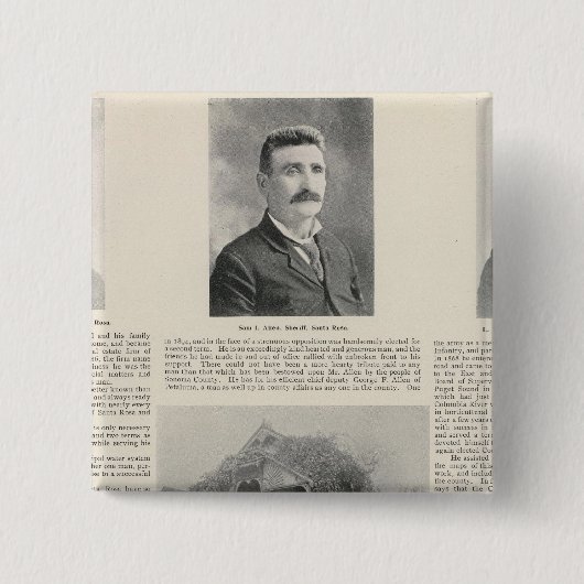 カリフォルニア州サンタローザ 缶バッジ (正面)