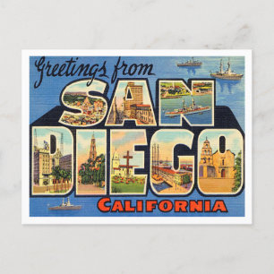 カリフォルニア州サンディエゴからの挨拶 ポストカード