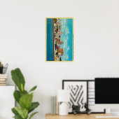 カリフォルニア州サンディエゴからサンディエゴのスカイライン ポスター (ホームオフィス)