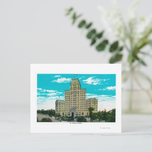 カリフォルニア州サンディエゴのエルコルテスホテル ポストカード (スタンド正面)