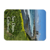 カリフォルニア州サンディエゴのビーチビュー マグネット (横)