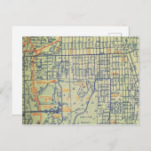 カリフォルニア州サンディエゴのヴィンテージマップ ポストカード (正面/裏面)