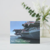 カリフォルニア州サンディエゴのUSS Midway ポストカード (スタンド正面)