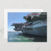 カリフォルニア州サンディエゴのUSS Midway ポストカード (正面/裏面)
