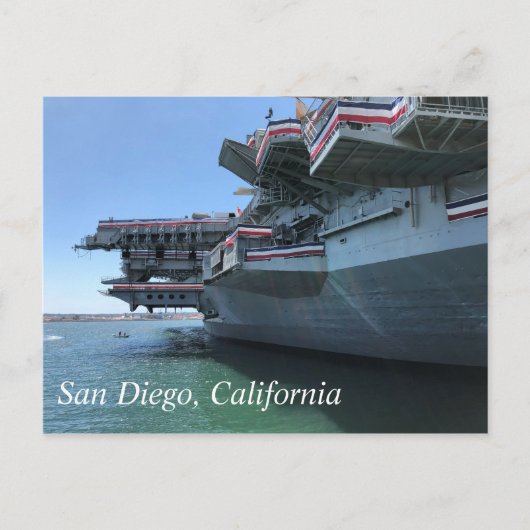 カリフォルニア州サンディエゴのUSS Midway ポストカード (正面)