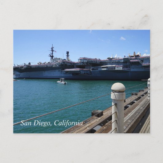 カリフォルニア州サンディエゴのUSS Midway ポストカード (正面)