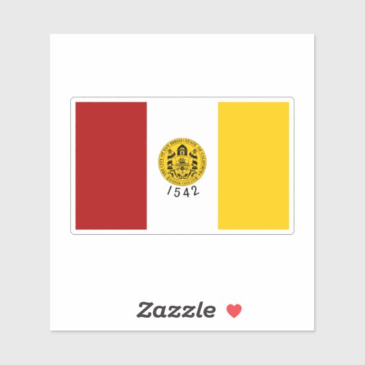 カリフォルニア州サンディエゴ国旗 シール (シート)