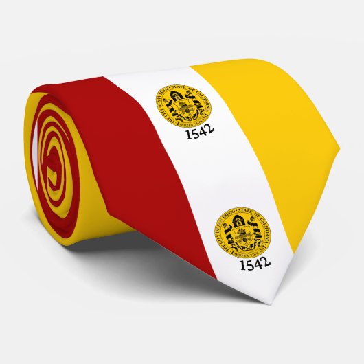 カリフォルニア州サンディエゴ国旗 ネクタイ (ロール)