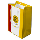 カリフォルニア州サンディエゴ国旗 ミディアムペーパーバッグ (裏面アングル)