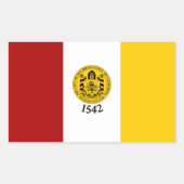 カリフォルニア州サンディエゴ国旗 長方形シール (正面)