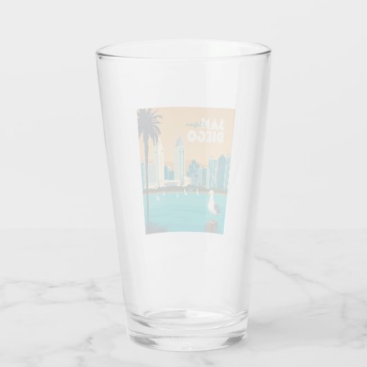 カリフォルニア州サンディエゴ タンブラーグラス (裏面)