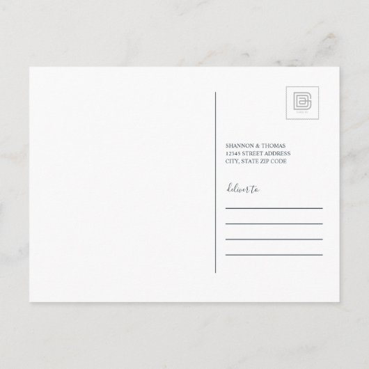 カリフォルニア州サンディエゴ | 引っ越しました! インビテーションポストカード (裏面)