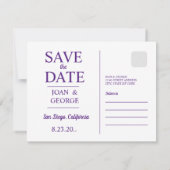 カリフォルニア州サンディエゴ、 日付を保存、 ヴィンテージ ポストカード (裏面)