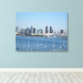 カリフォルニア州サンディエゴ#1 キャンバスプリント (インサイチュ (ウッドフロア))