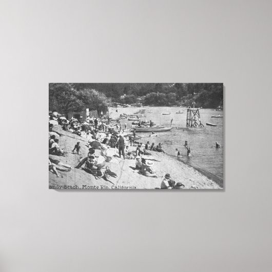 カリフォルニア州サンディビーチモンテリオでの典型的な一日 キャンバスプリント (正面)