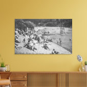 カリフォルニア州サンディビーチモンテリオでの典型的な一日 キャンバスプリント (インサイチュ (リビング))