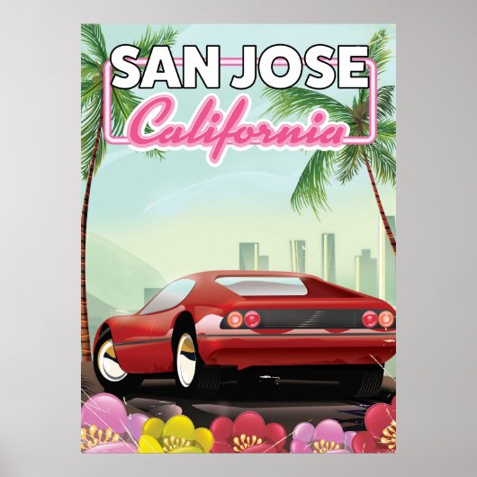 カリフォルニア州サンノゼの旅行ポスター ポスター (正面)