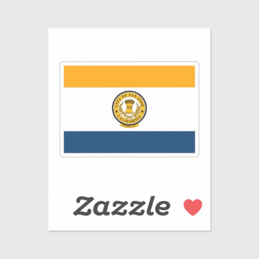 カリフォルニア州サンノゼ州旗 シール (シート)