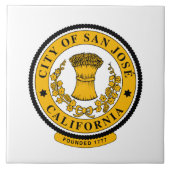 カリフォルニア州サンノゼ州旗 タイル (正面)