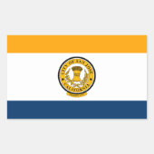 カリフォルニア州サンノゼ州旗 長方形シール (正面)