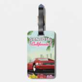 カリフォルニア州サンノゼ旅行ポスター ラゲッジタグ (裏面縦)