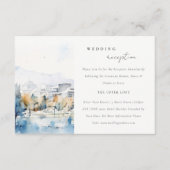 カリフォルニア州サンノゼ水彩結婚披露宴 エンクロージャーカード (正面)