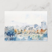 カリフォルニア州サンノゼ水結婚色の詳細 エンクロージャーカード (裏面)