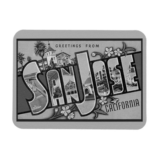 カリフォルニア州サンノゼ マグネット (横)