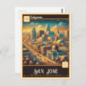 カリフォルニア州サンノゼ |ヴィンテージ ポストカード (正面/裏面)