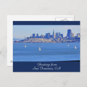 カリフォルニア州サンフランシスコからの挨拶 ポストカード (正面/裏面)
