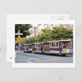 カリフォルニア州サンフランシスコのケーブルカー ポストカード (正面/裏面)