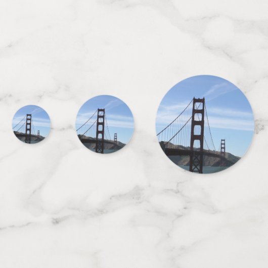 カリフォルニア州サンフランシスコのゴールデンゲートブリッジ コンフェッティ (裏面)