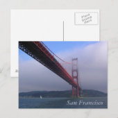 カリフォルニア州サンフランシスコのゴールデンゲートブリッジ ポストカード (正面/裏面)