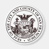 カリフォルニア州サンフランシスコのシール マグネット (正面)